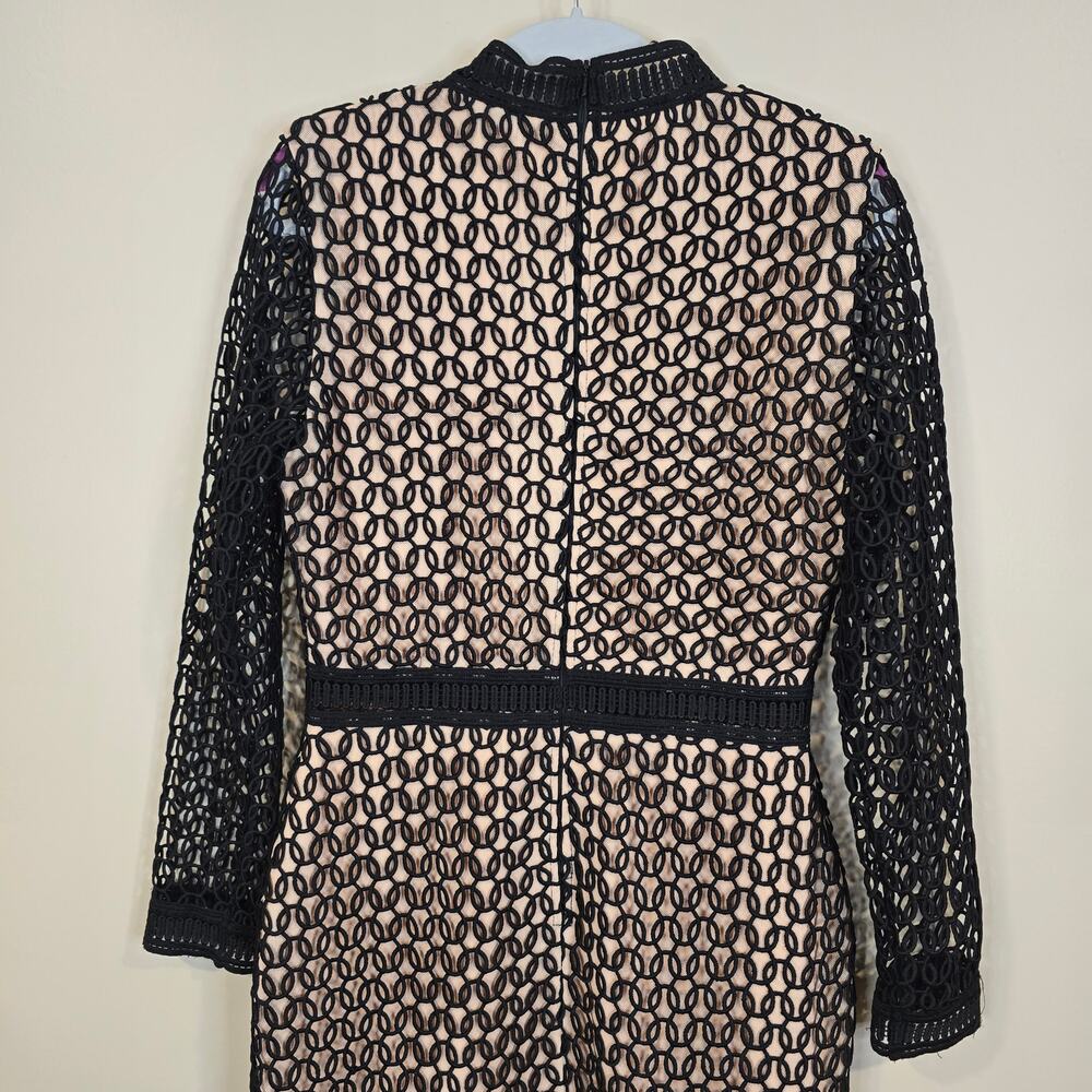 NEW NWT Women's Elliatt Black Crochet Revelation Dress Deep V-Neck | Medium - Picture 8 of 15